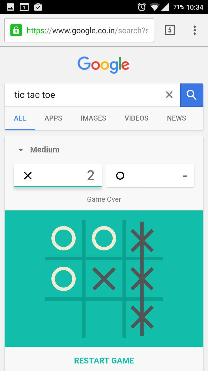 Tic Tac Toe Google