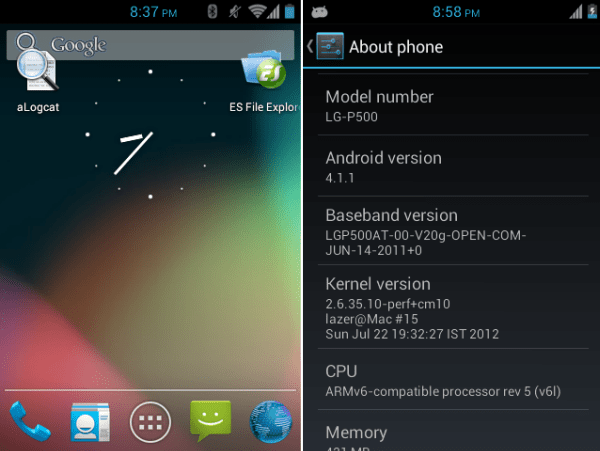 Jelly Bean LG P500