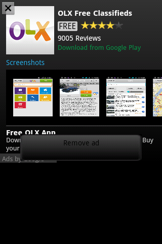 Mobo Player Pop up ad