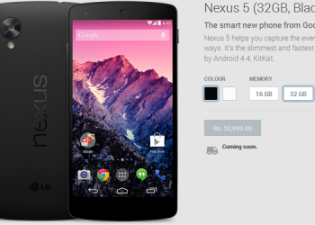 Nexus 5 India Pricing