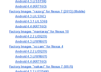 Nexus Android 4.4 kitkat factory images
