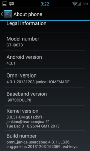 OmniROM Build Details S Advance