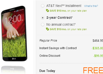 LG G2 free on AT&T