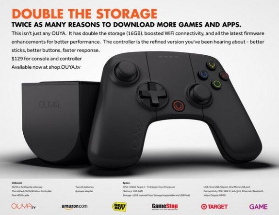 OUYA 16 GB version Whats new