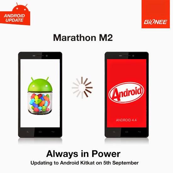 Gionee Marathon M2 Android KitKat Update