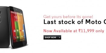 Moto G Last Stock on Flipkart