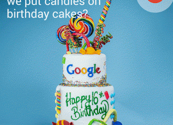 Google 16th Birthday Cake Lollipop