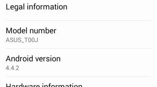 ASUS Zenfone 5 KitKat About Phone