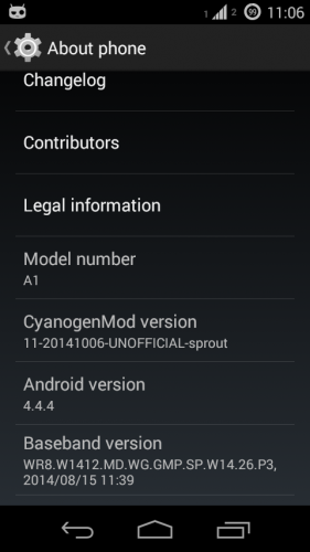 Android One Cyanogenmod