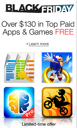Amazon Appstore Black Friday Giveaway Apps Games