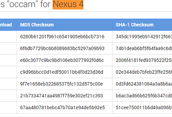 Nexus 4 Lollipop Factory Image