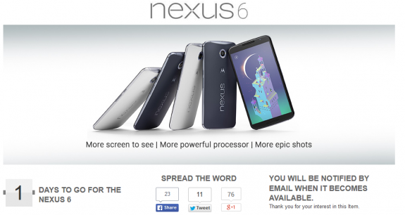 Nexus 6 Flipkart launch