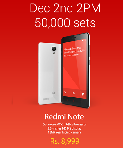 Redmi Note flipkart sale