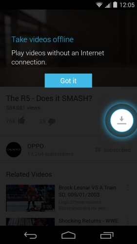 Youtube for Android Offline Video