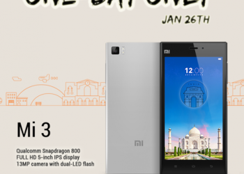 Xiaomi Mi3 January 26 2015 Sale