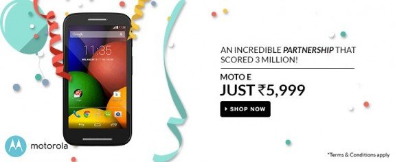 Moto E India Price Cut