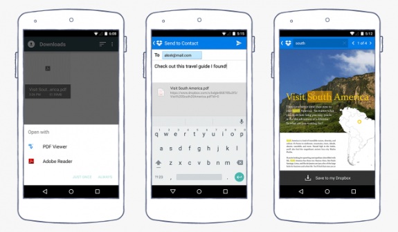 Dropbox Android PDF Viewer Document Search