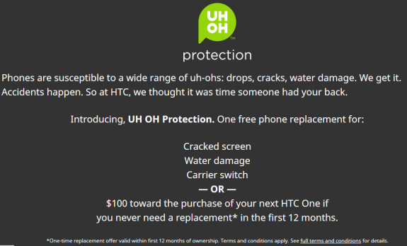 HTC Uh Oh Protection