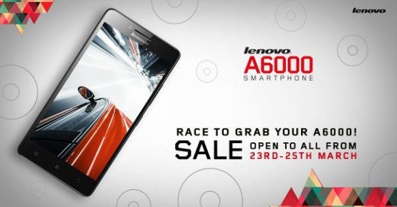 Lenovo A6000 Open Sale March
