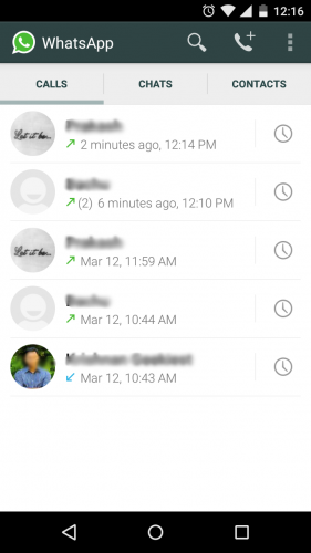 WhatsApp Calls Android