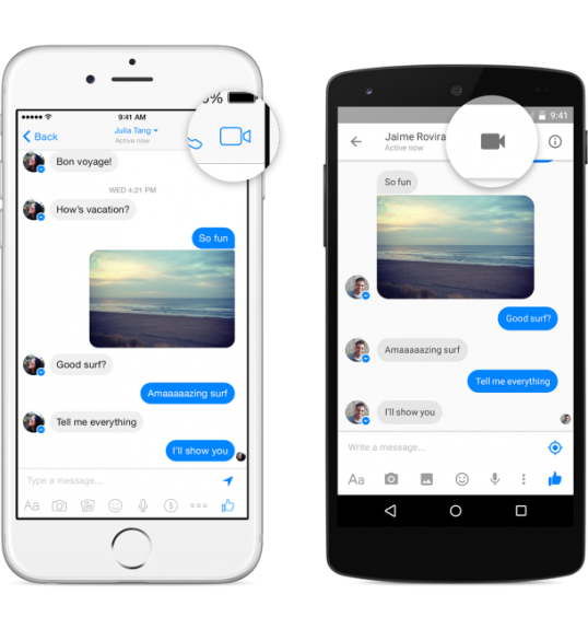 Facebook messenger video call1