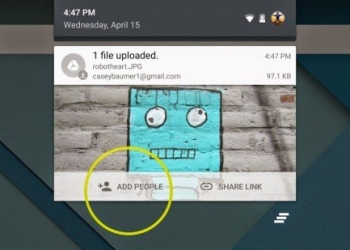 Google Drive Share File From Notification