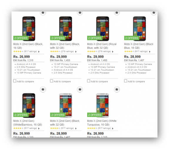 Moto X 2nd Gen India Price Cut