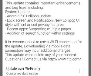 HTC Desire 816 Lollipop Update