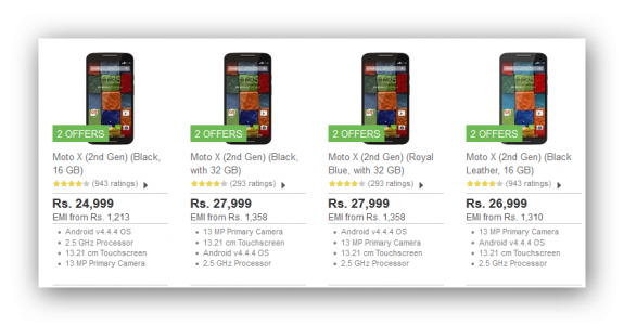 Moto X 2nd Gen Price Cut