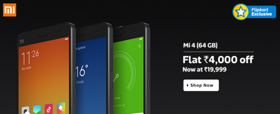 Xiaomi Mi4 Price Cut Now 19999 Rupees Flipkart