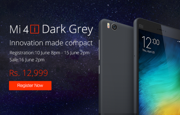 Xiaomi Mi4i Dark Grey variant India