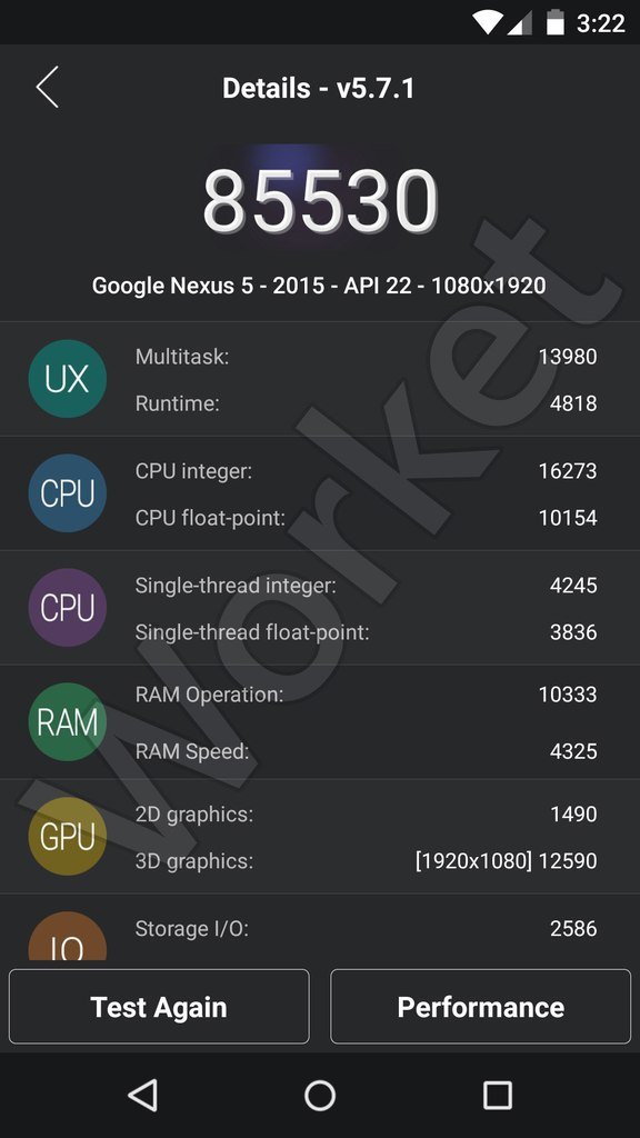 Nexus5 2015 Antutu score
