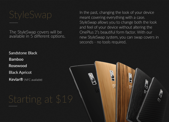 OnePlus2 StyleSwap Covers Price NFC