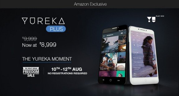 Yu Yureka Plus Open Sale India