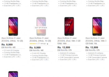 Asus Zenfone 2 Laser Flipkart