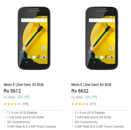 Motorola Snapdeal Moto E