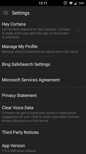 Cortana for Andrid Hey Cortana phrase