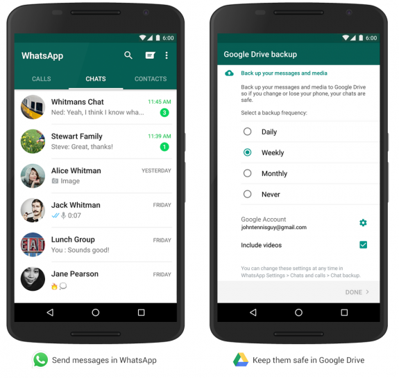 Google Drive WhatsApp Backup