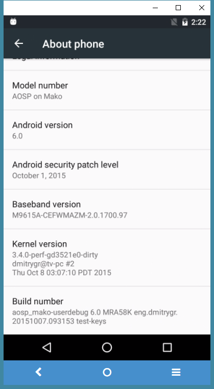Nexus 4 Android 6.0 Marshmallow
