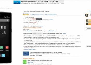 OnePlus One 64GB Amazon India Sale