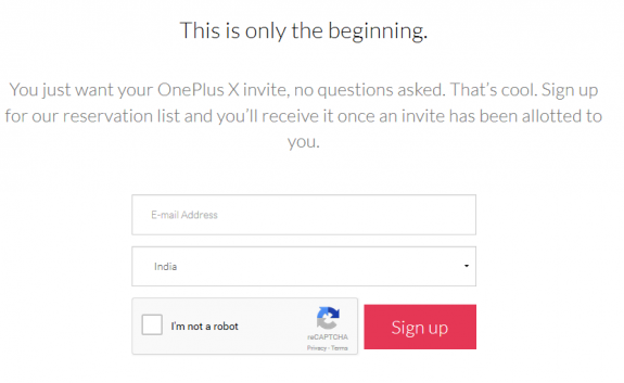 OnePlus X Invite