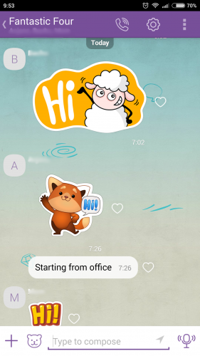 Viber Group Chat Like update