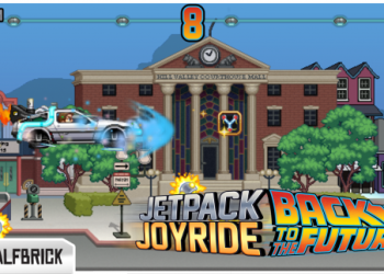 Jetpack joyride back to the future delorean time machine