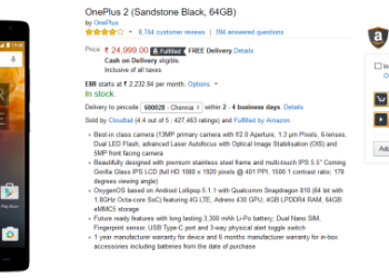 OnePlus 2 Open Sale November 25 to 27 Amazon India