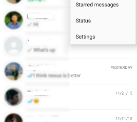 WhatsApp for Android Starred Messages