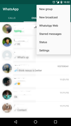 WhatsApp for Android Starred Messages