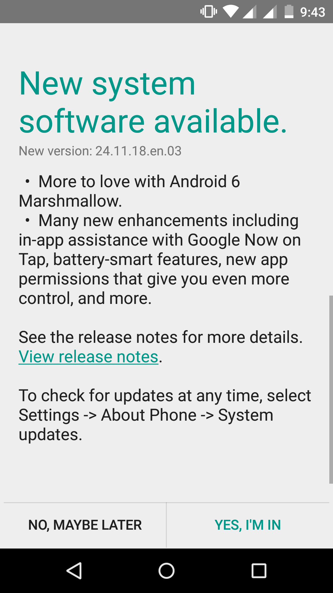 Android 6.0 Marshmallow Update for Moto X Play