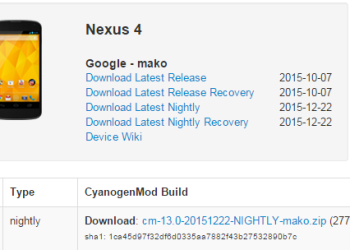 Nexus 4 cyanogenmod