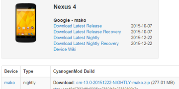 Nexus 4 cyanogenmod