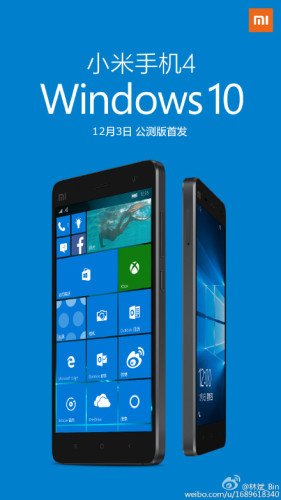 Windows 10 Mobile Xiaomi Mi